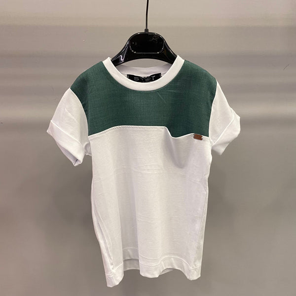 T-shirt bianco/verde 2-16 anni