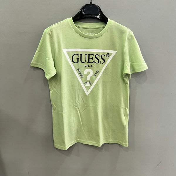 T-shirt logo triangolo verde chiaro bambino