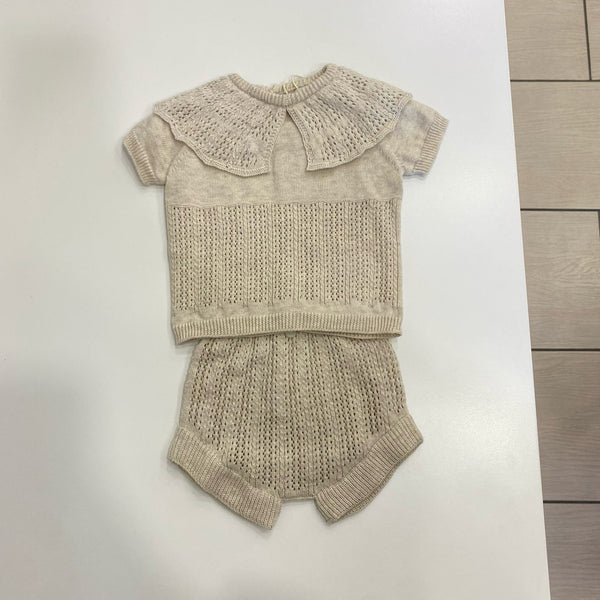 Tutina corta due pezzi in cotone