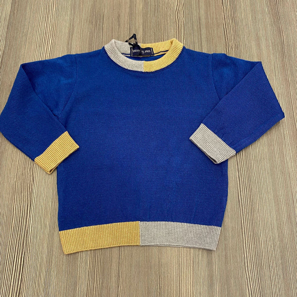 Maglione girocollo blu cobalto 12m a 30 m