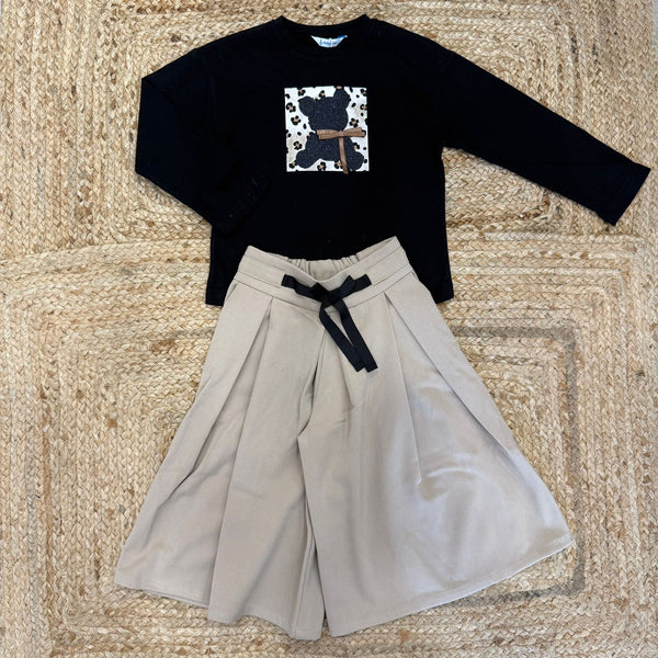 Completo gonna pantalone bambina