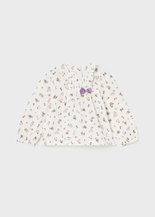 Blusa chiffon stampata neonata