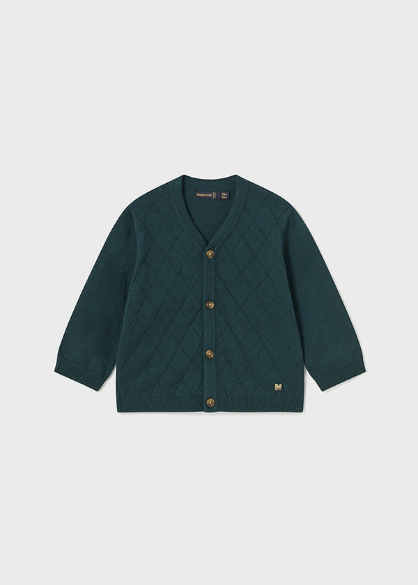 Giacca in maglia rombi neonato