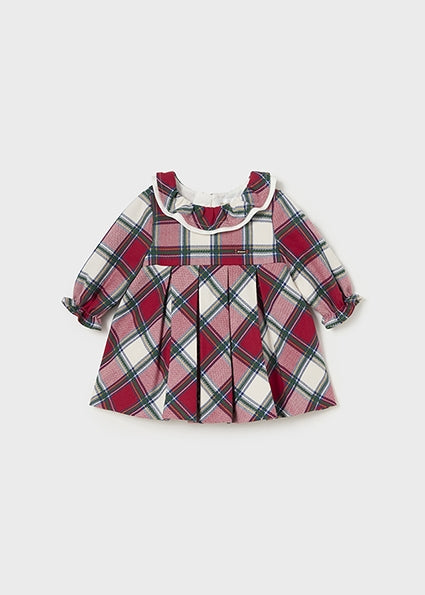 Vestito quadri colletto