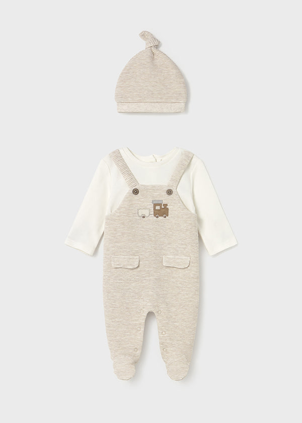 Tutina in felpa con cappello neonato