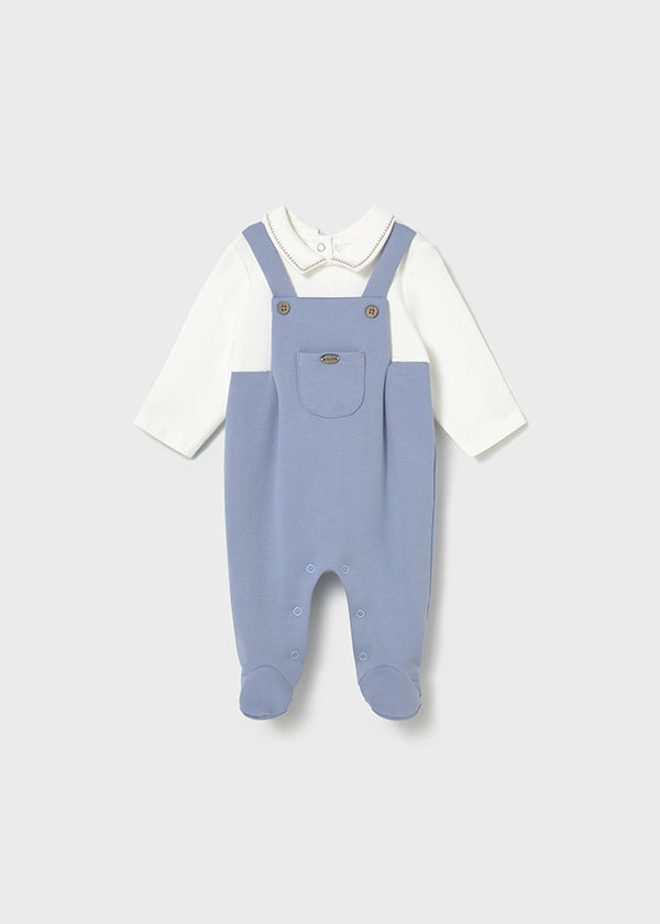 Tutina in felpa con colletto neonato