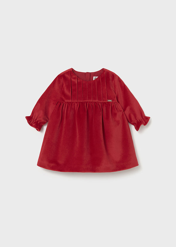 Vestito velluto neonata