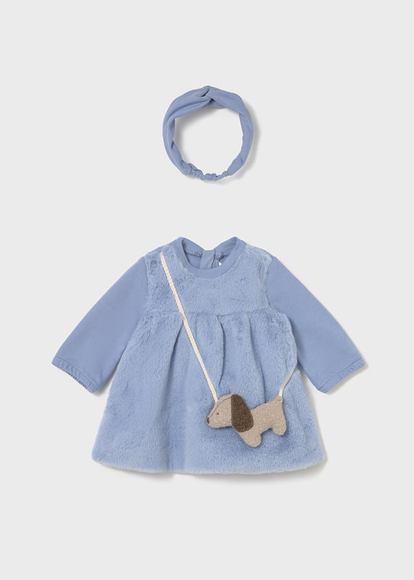 Vestito con borsa e fascia neonata