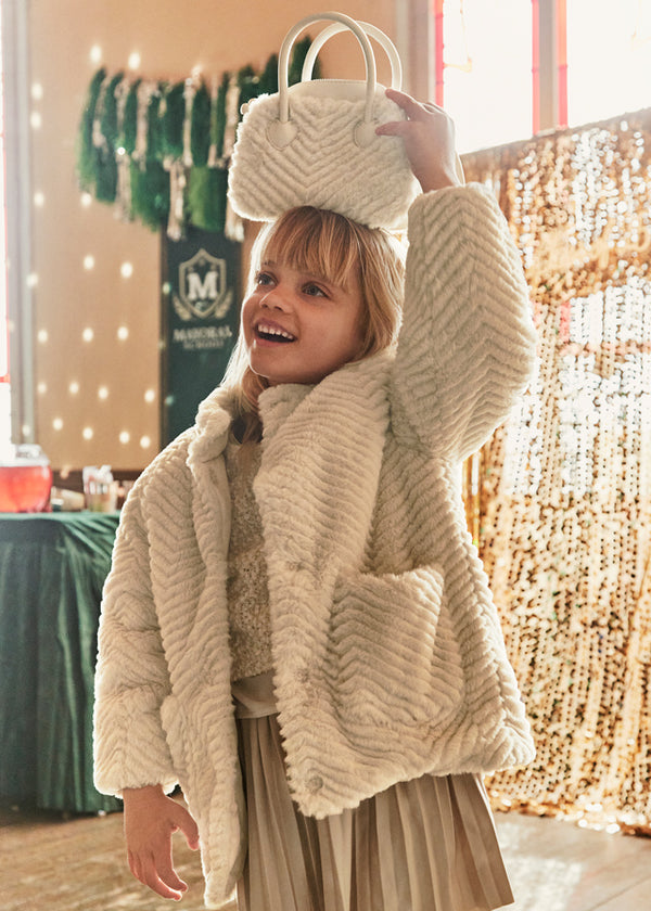 Cappotto pellicciotto bambina