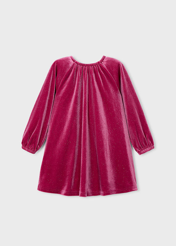 Vestito velluto lucido bambina