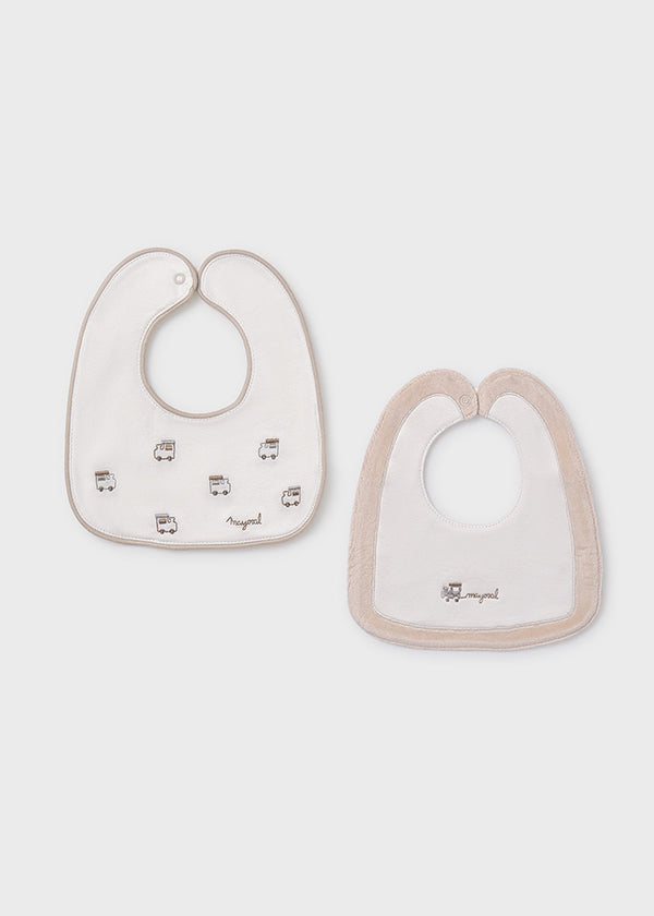 Set 2 bavaglini impermeabili neonato