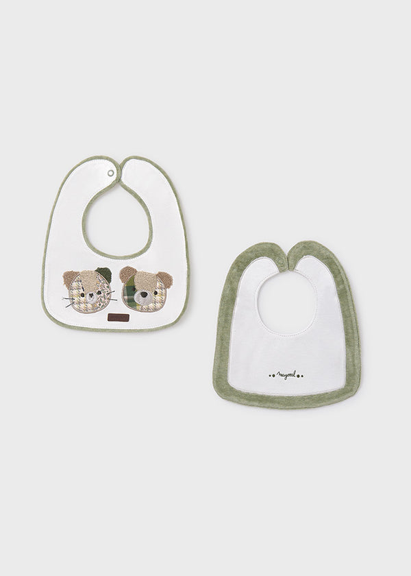 Set 2 bavaglini impermeabili neonato