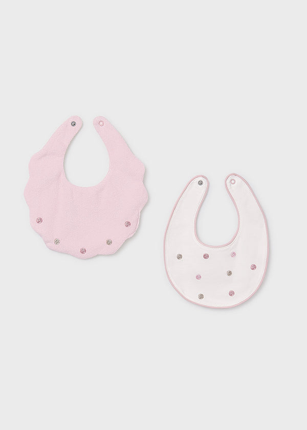 Set 2 bavaglini impermeabili neonata