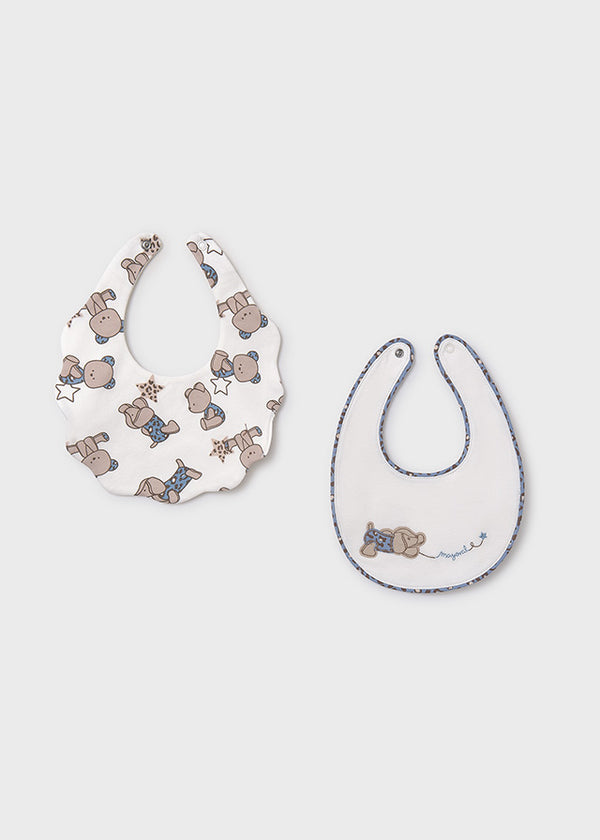 Set 2 bavaglini impermeabili neonata