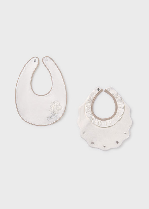 Set 2 bavaglini impermeabili neonata