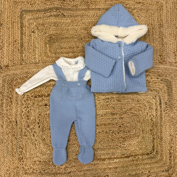 Completo 3 pezzi in filato caldo