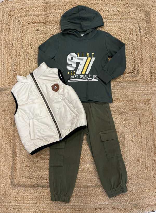 Completo 3 pezzi con giubbino bambino