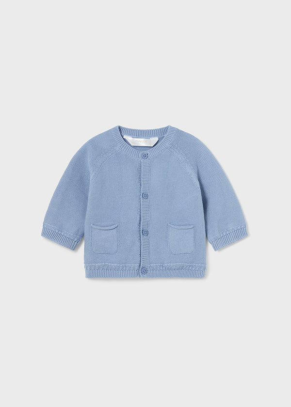 Cardigan neonato azzurro