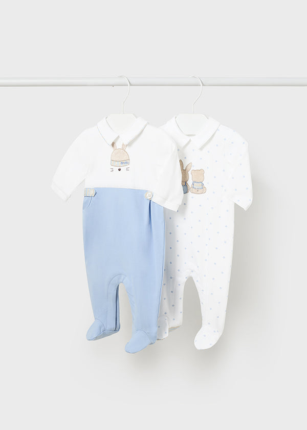 Coppia Tutina lunga Better Cotton neonato