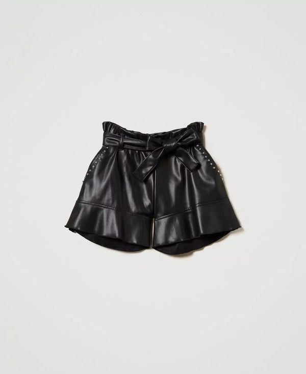 Shorts flare con borchie ragazza