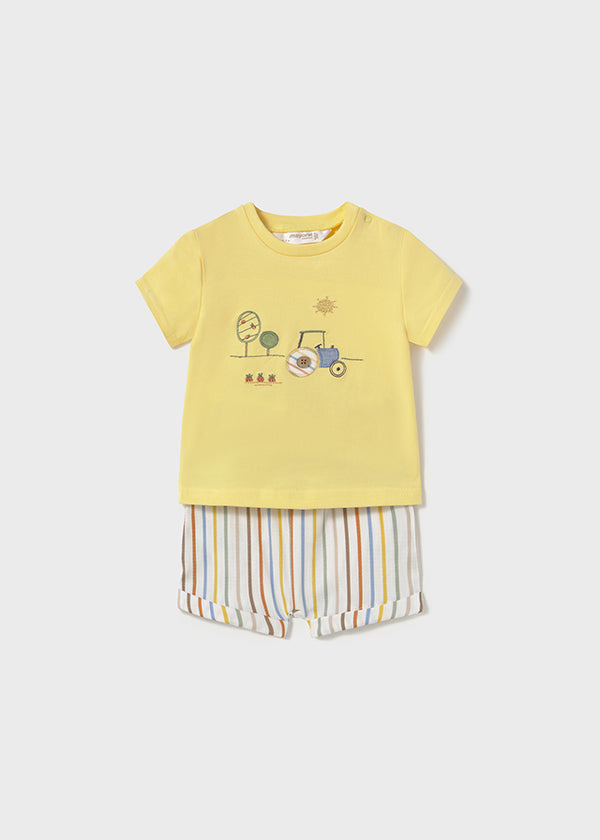 Completo pantaloncino e maglietta neonato