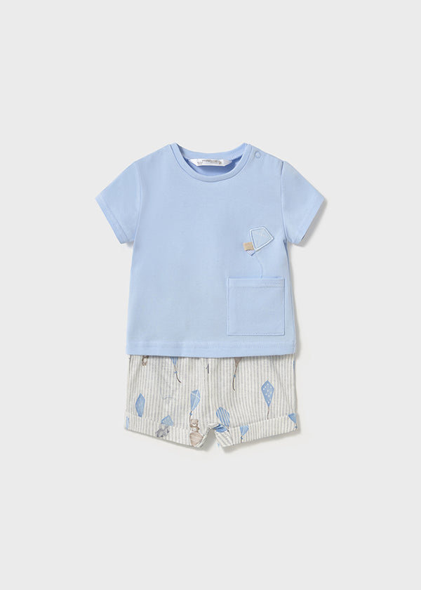 Completo pantaloncino e maglietta neonato