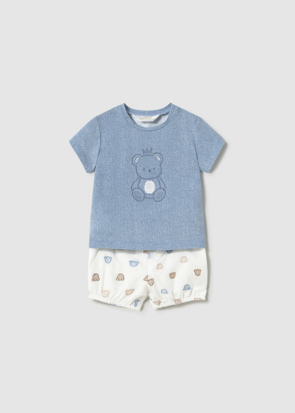 Completo pantaloncino e maglietta neonato