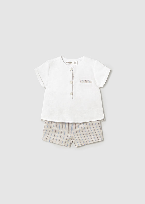 Completo pantaloncino e maglietta neonato