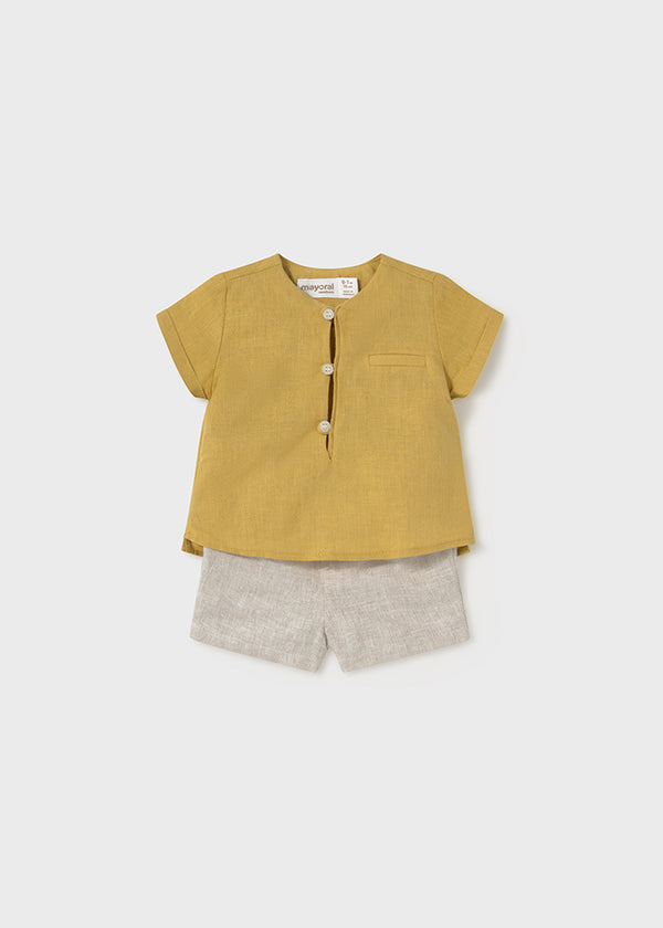 Completo pantaloncino e maglietta neonato