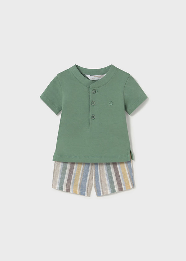 Completo pantaloncino e maglia neonato