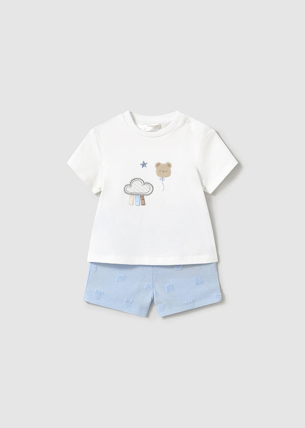 Completo pantaloncino e maglietta neonato