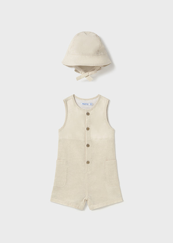Salopette con cappello neonato