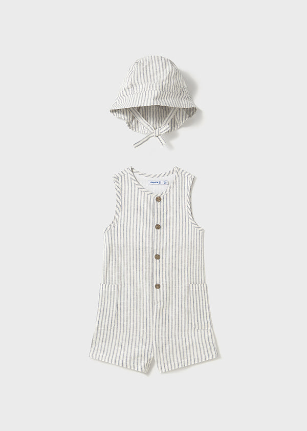 Salopette con cappello neonato
