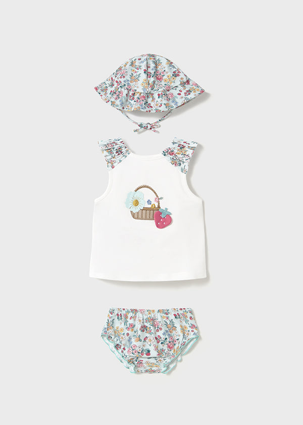 Compl. costume con cappello bianco