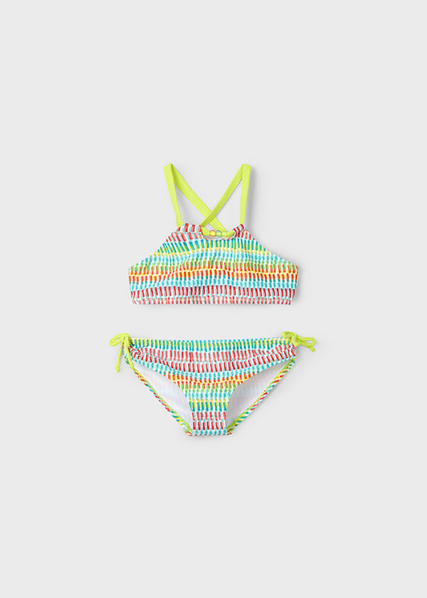 Bikini stampa fiocco bambina