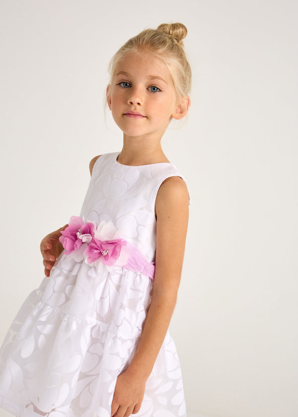 Vestito con fusciacca fiori bambina