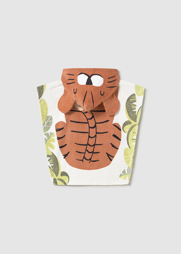 Asciugamano con cappuccio tigre neonato