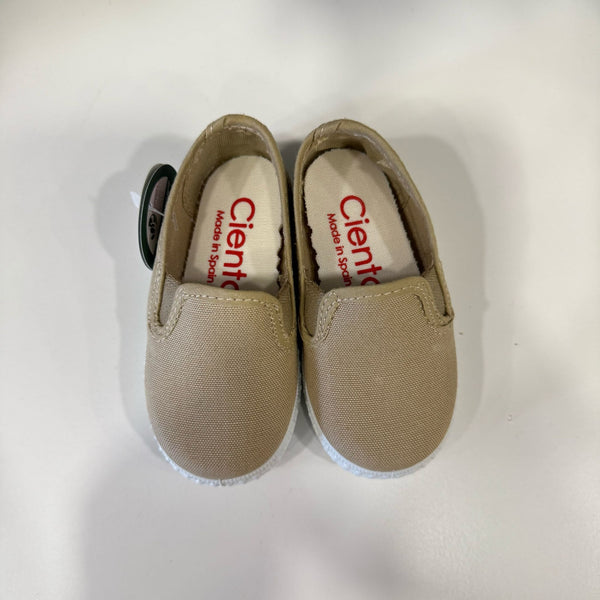 Mocassino in tela beige