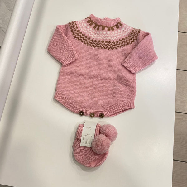 Pagliaccetto con babbuccia in lana e cashmere
