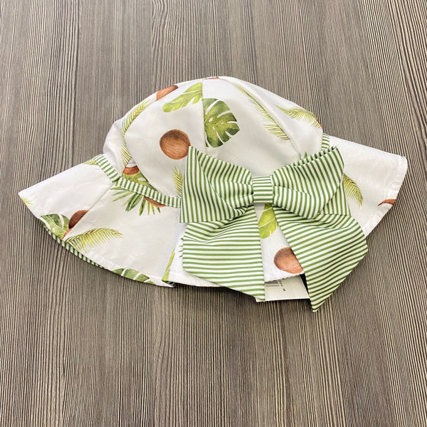 BIKINI BOTTOM swimsuit with coconut theme hat 1years/4years
