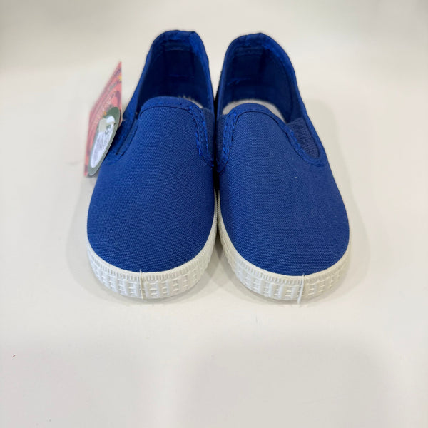 Mocassino in tela bluette