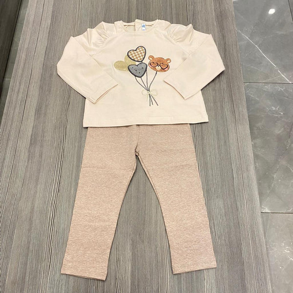 Completo leggings e maglia neonata