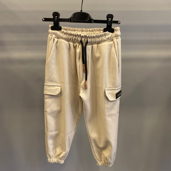 Pantalaccio cargo comodo beige 2 a 16 anni