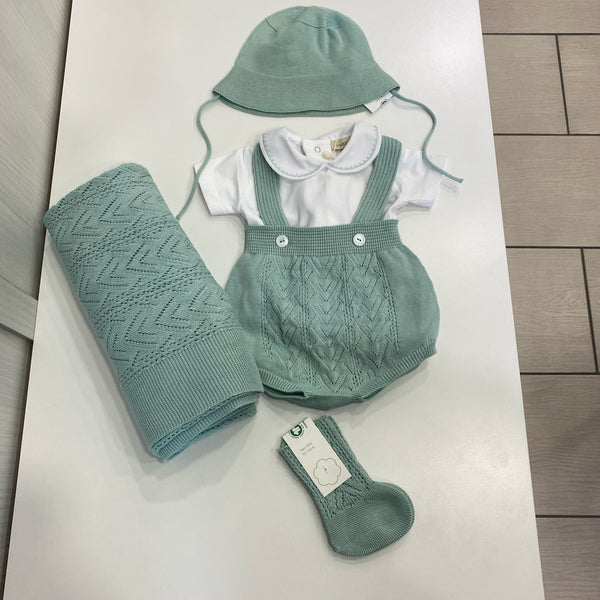 Salopette con body in cotone organico