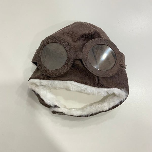 Cappellino nascita ecopelle aviatore