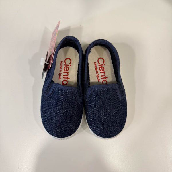 Mocassino in tela jeans