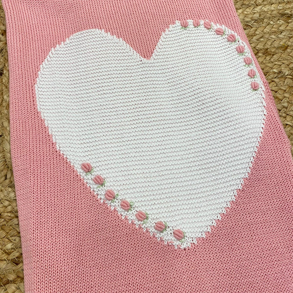 Copertina cuore in filo di cotone
