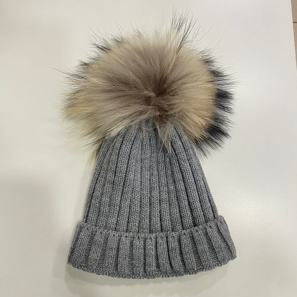 Cappello pon pon pelliccia