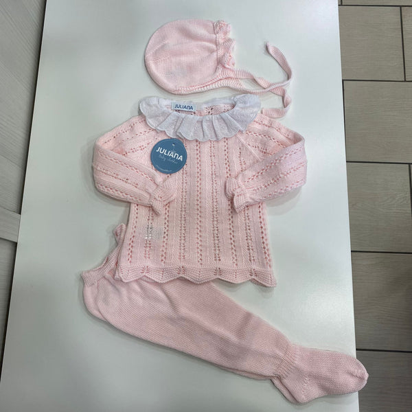 Tutina lunga 3 pezzi in filato leggero