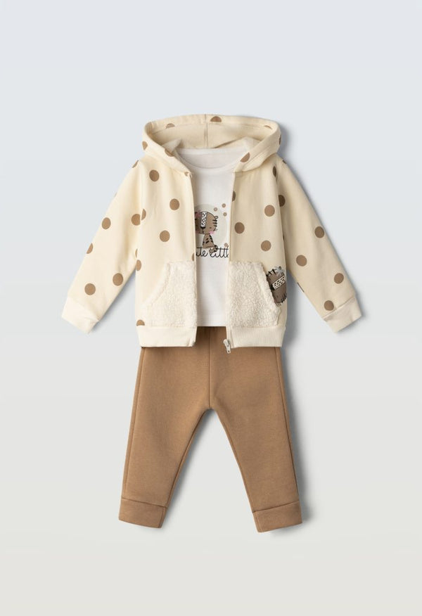 Tuta 3 pezzi con shirt neonata